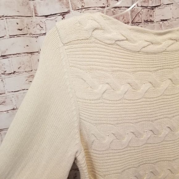DANA BUCHMAN BNWT Cable Long Sleeve Sweater SMALL - Picture 4 of 8